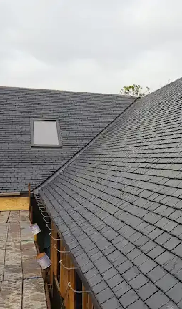 slanted roof